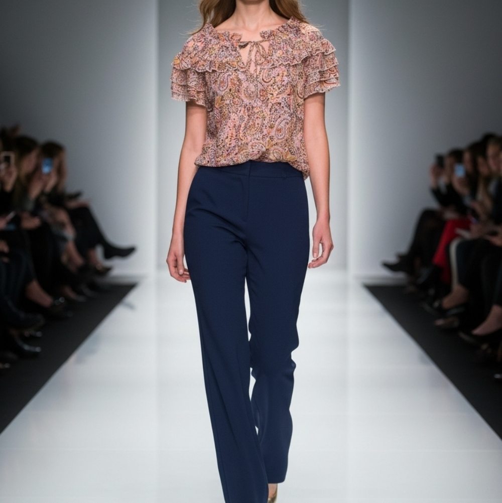 Adorable Ruffel Pasley Blouse - Picture 7 of 8